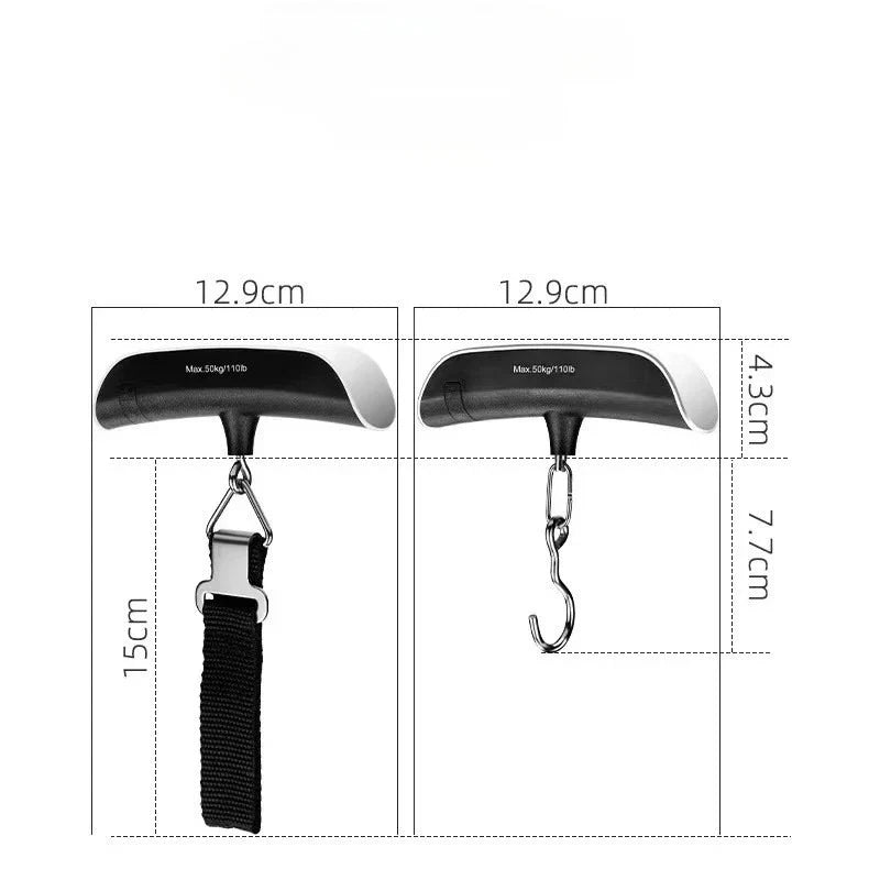 50kg/110lb Digital Hanging Luggage Scale | Portable Travel Scale