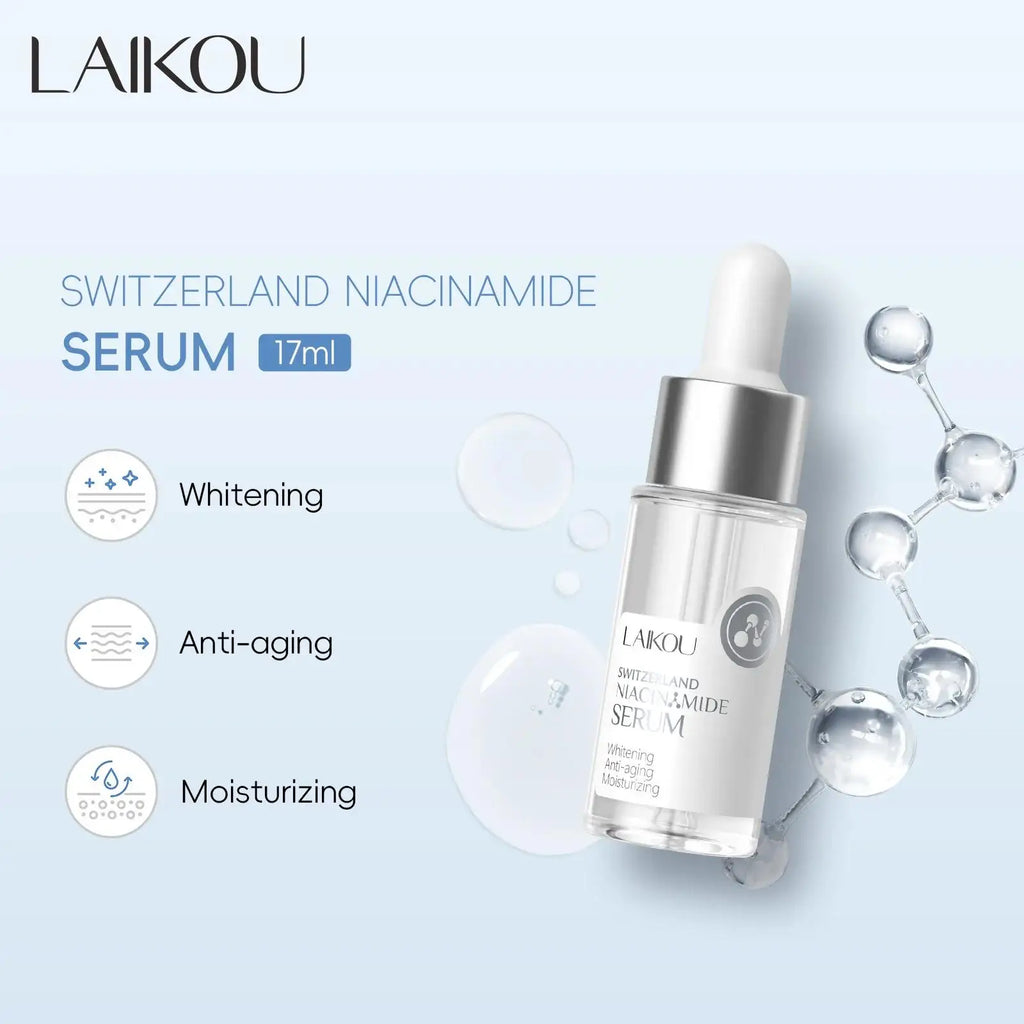 LAIKOU Niacinamide Face Serum 17ml – Hyaluronic Acid & Ginseng