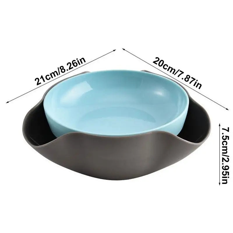 Snack Bowls Double Layer Serving Pistachios Bowl Shell Storage Round