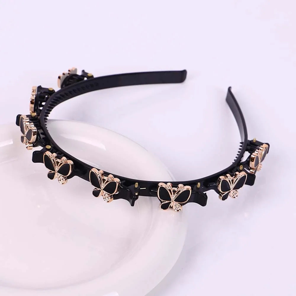 Butterfly Hair Hoop – French Style Rhinestone Headband