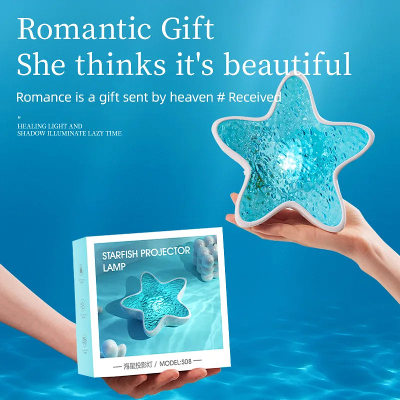 Starfish Projection Lamp | Ocean Wave Night Light Gift