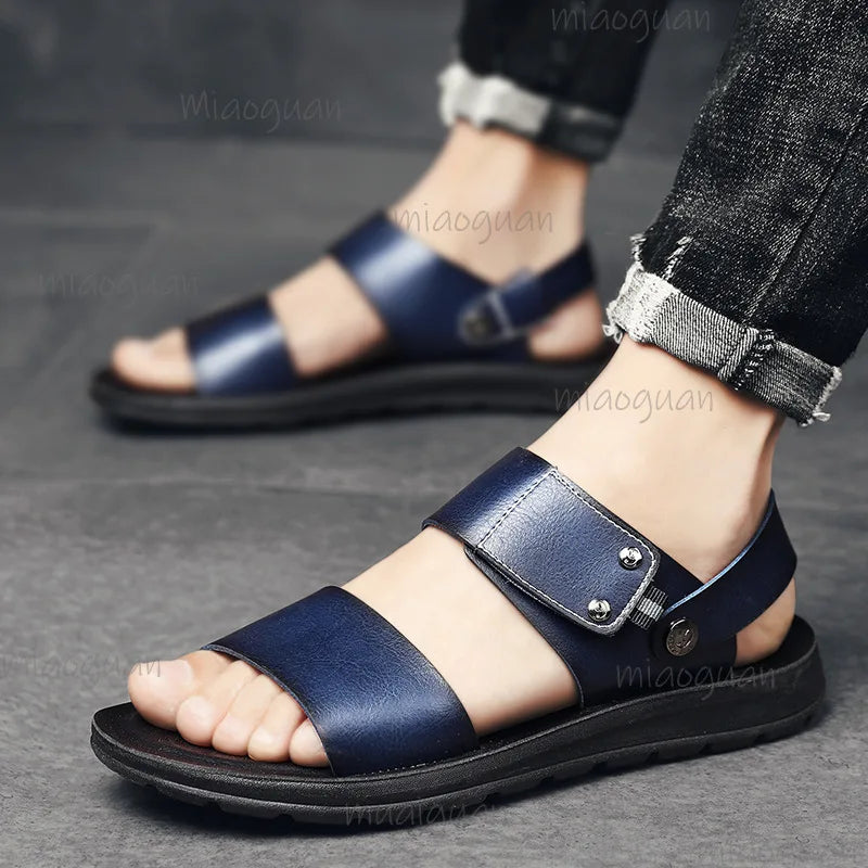 Men's Slip-On Beach Sandals – Anti-Slip Soft Sole Summer Shoes