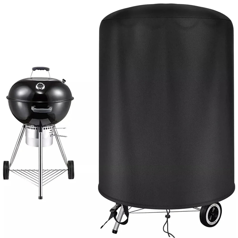 Round Grill Cover Outdoor Dustproof Kettle BBQ Raweao Weber
