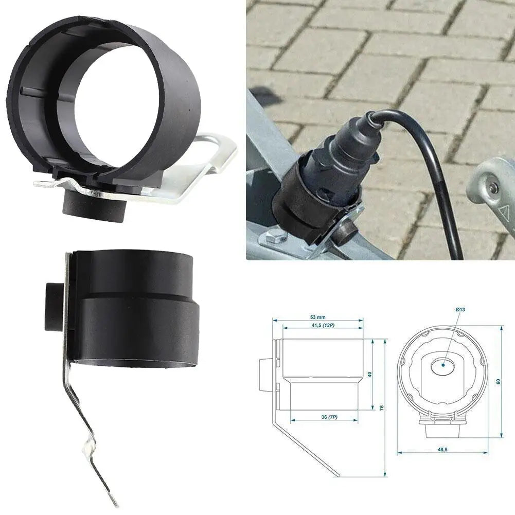 Trailer Connector Holder 7-pin Plug 13 Pin Socket Circular Parking