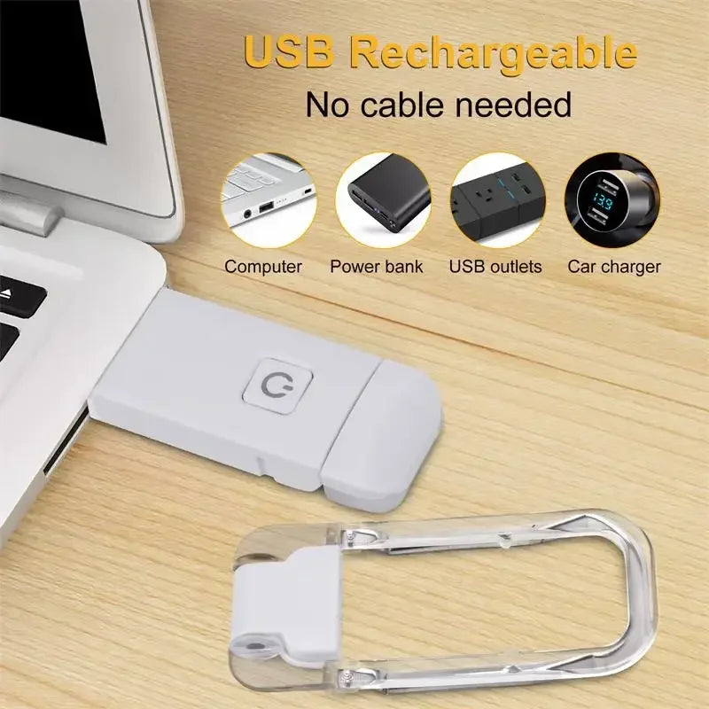 LED Clip-On Book Light | USB Rechargeable, 9 Modes, Kids