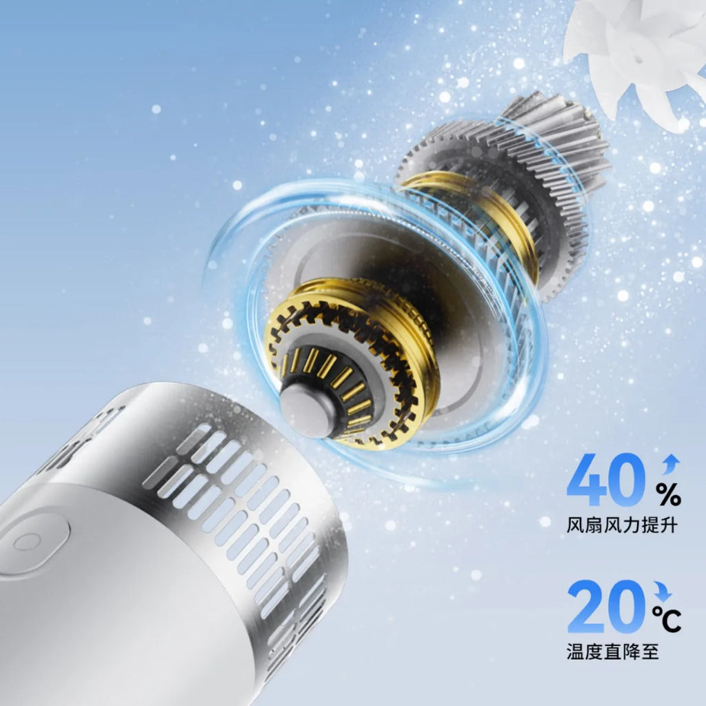 Portable Bladeless Handheld Fan – USB Rechargeable Pocket Fan