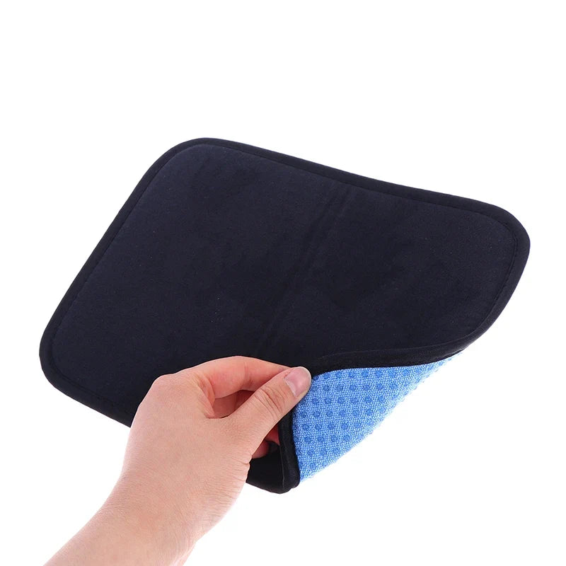 Reusable 25x20CM Bowling Ball Towel Polyester Nonslip Cleaning Pad