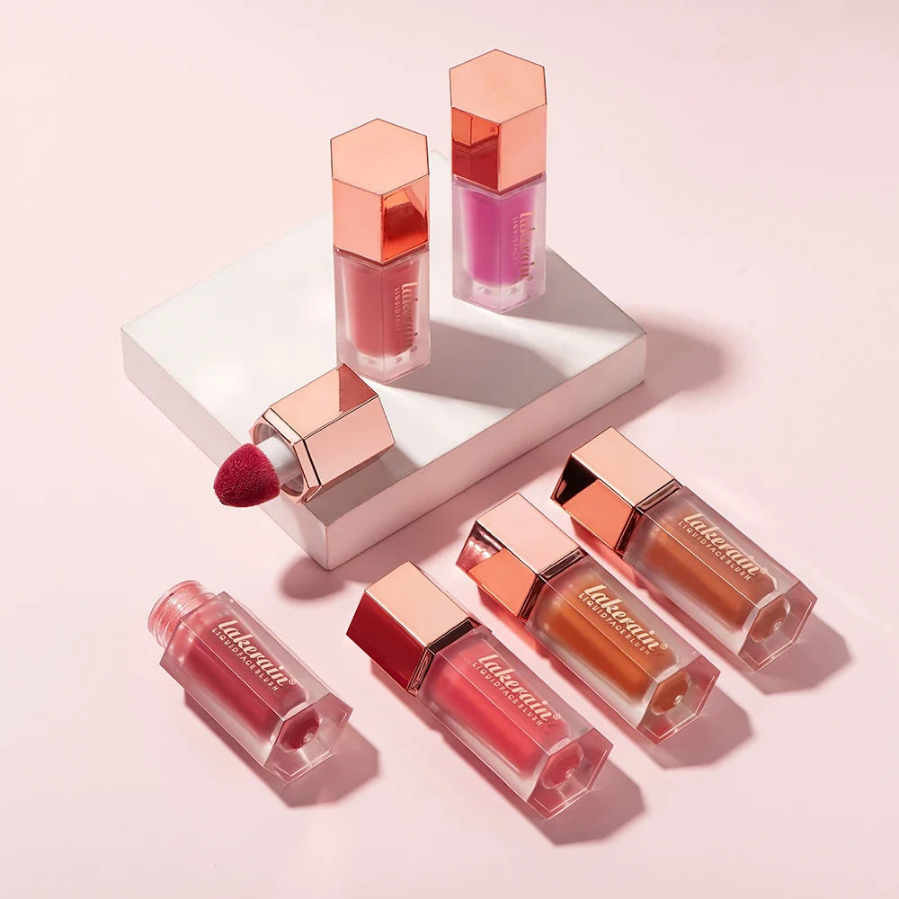 Lakerain 6-Shade Matte Liquid Blush – Waterproof Long-Lasting