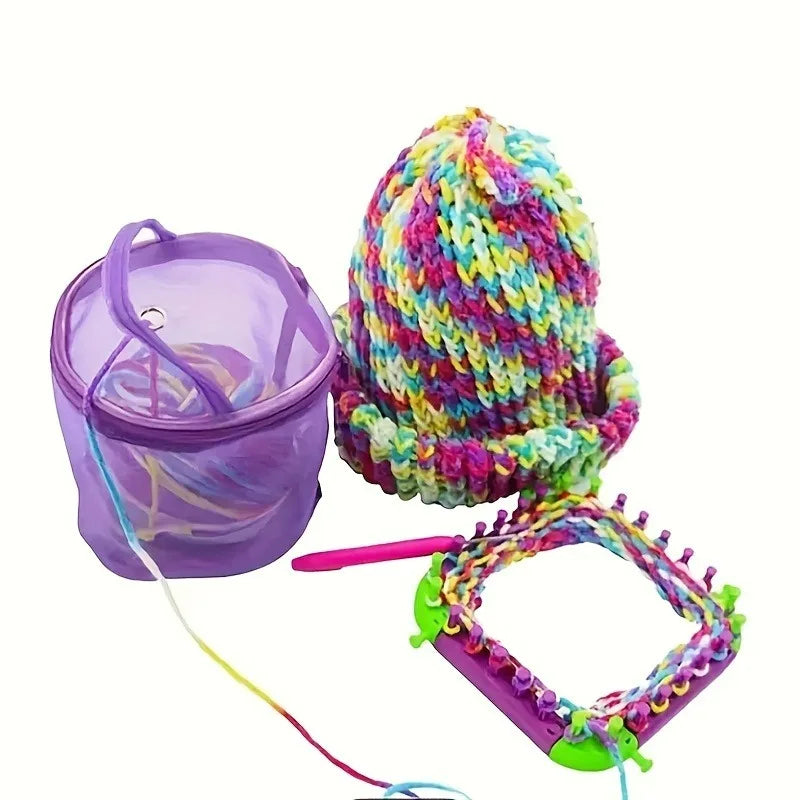 Colorful Nylon Mesh Yarn Storage Bag Zipper Durable Knitting Crochet