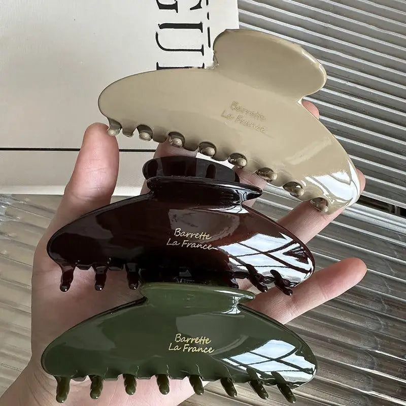 Large Acetate Hair Claw Clip – Retro Korean Shark Clip
