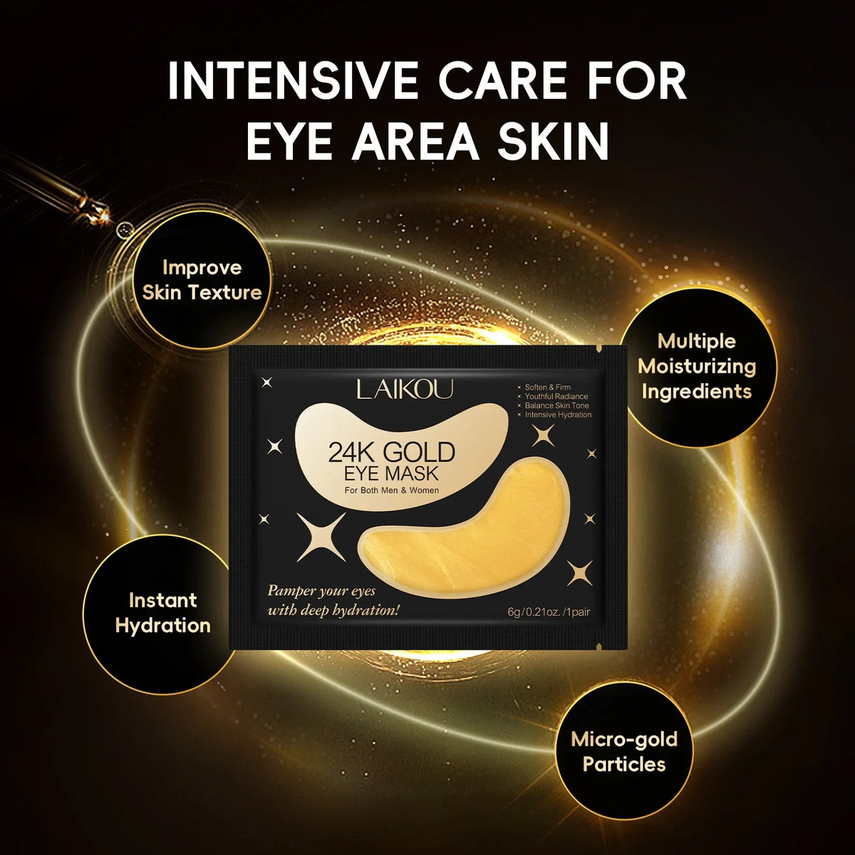 LAIKOU Sakura, Milk & 24K Gold Eye Patches – Dark Circles