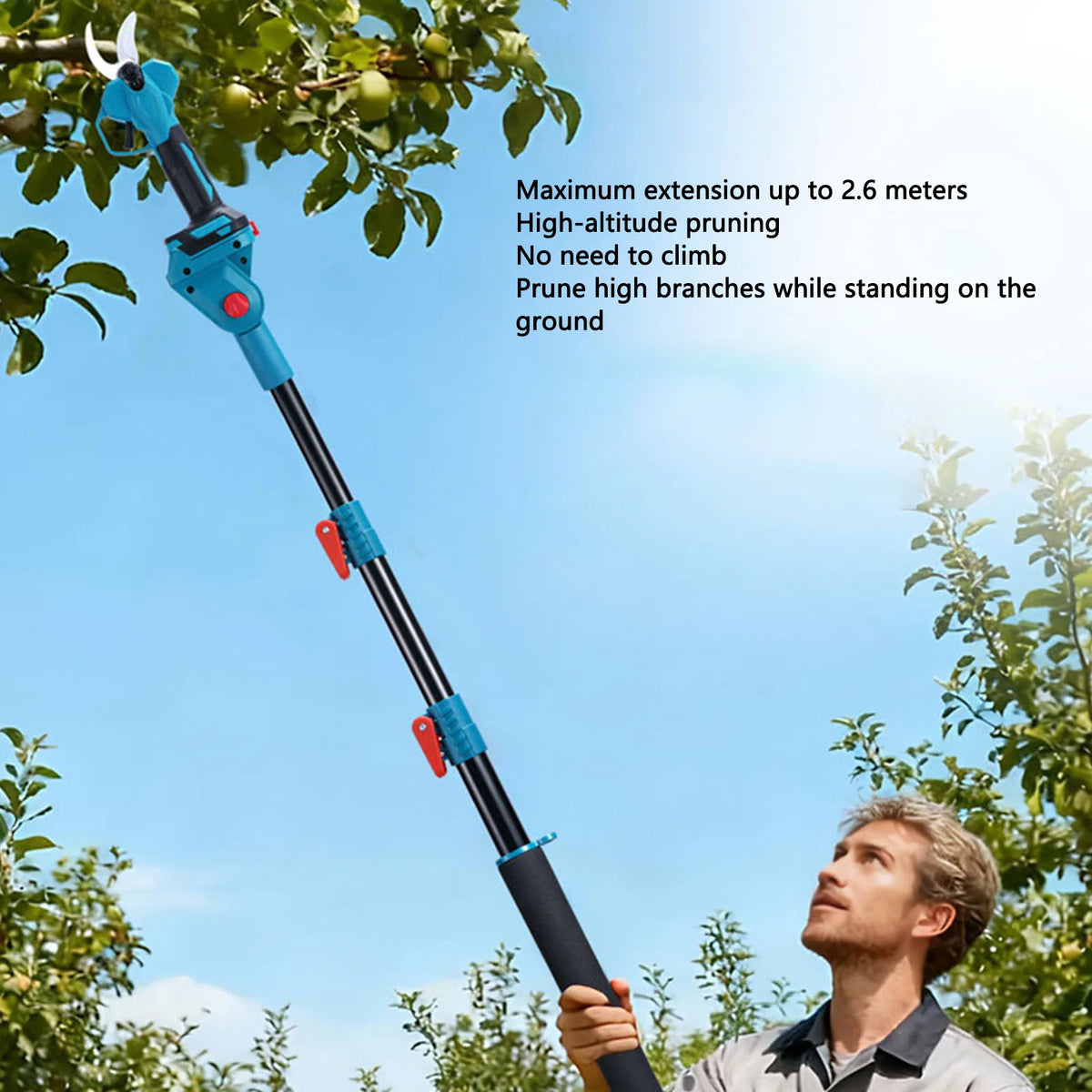 Electric Chainsaw Extension Pole Aluminum Alloy Adjustable Telescopic