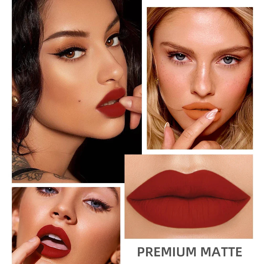 QiBest 24 Colors Matte Liquid Lipstick | Waterproof, Non-Stick