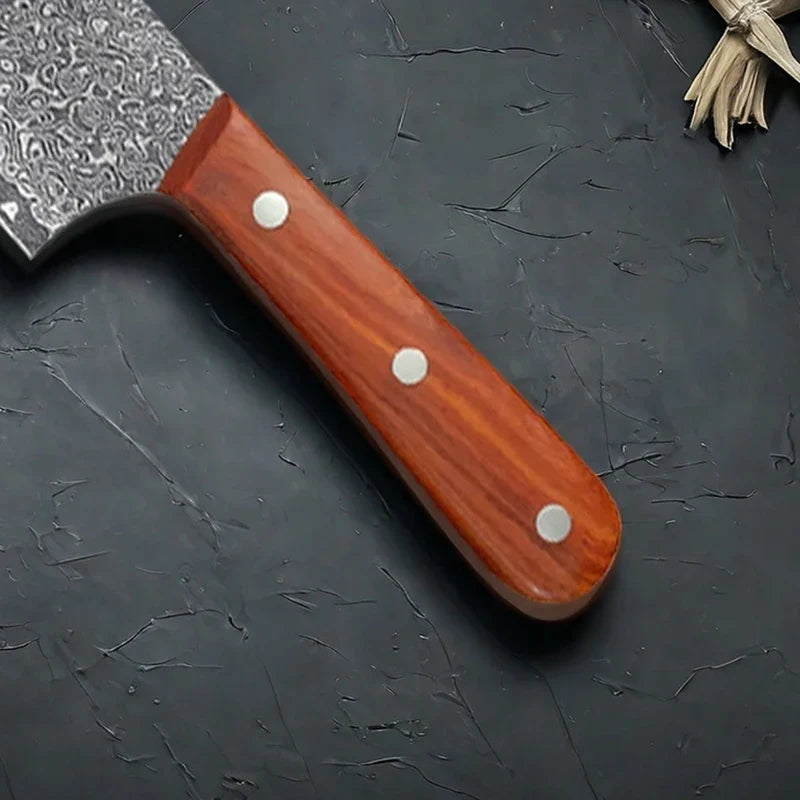 Damascus Steel Kiritsuke Chef Knife – Full Tang Kitchen Knife