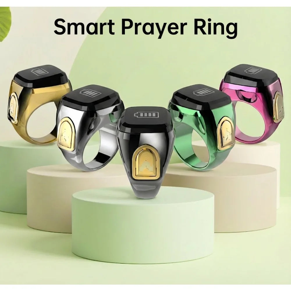 Smart Tasbih Prayer Ring Counter – APP & Vibration Reminder