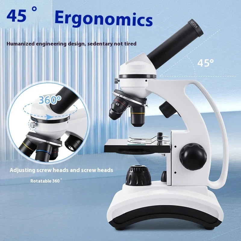 HD 2000X Monocular Optical Microscope – Kids Biology Science Kit