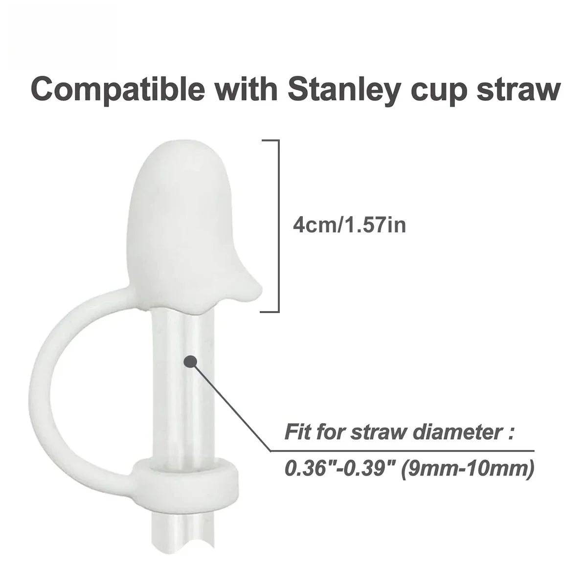 Cute Ghost Straw Covers Cap Compatible Stanley Cup 30 Reusable