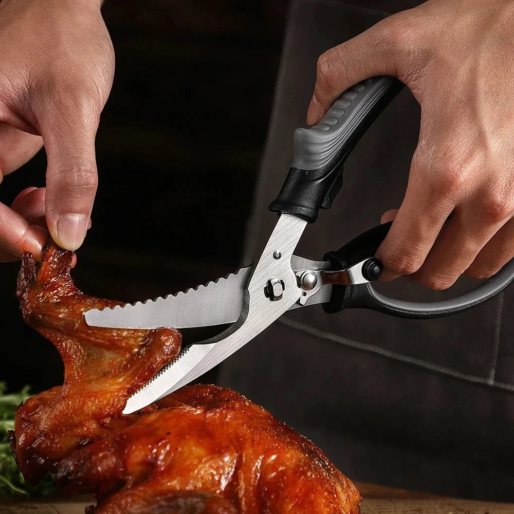 Stainless Steel Kitchen Scissors – Chicken Bone & Food Cutter