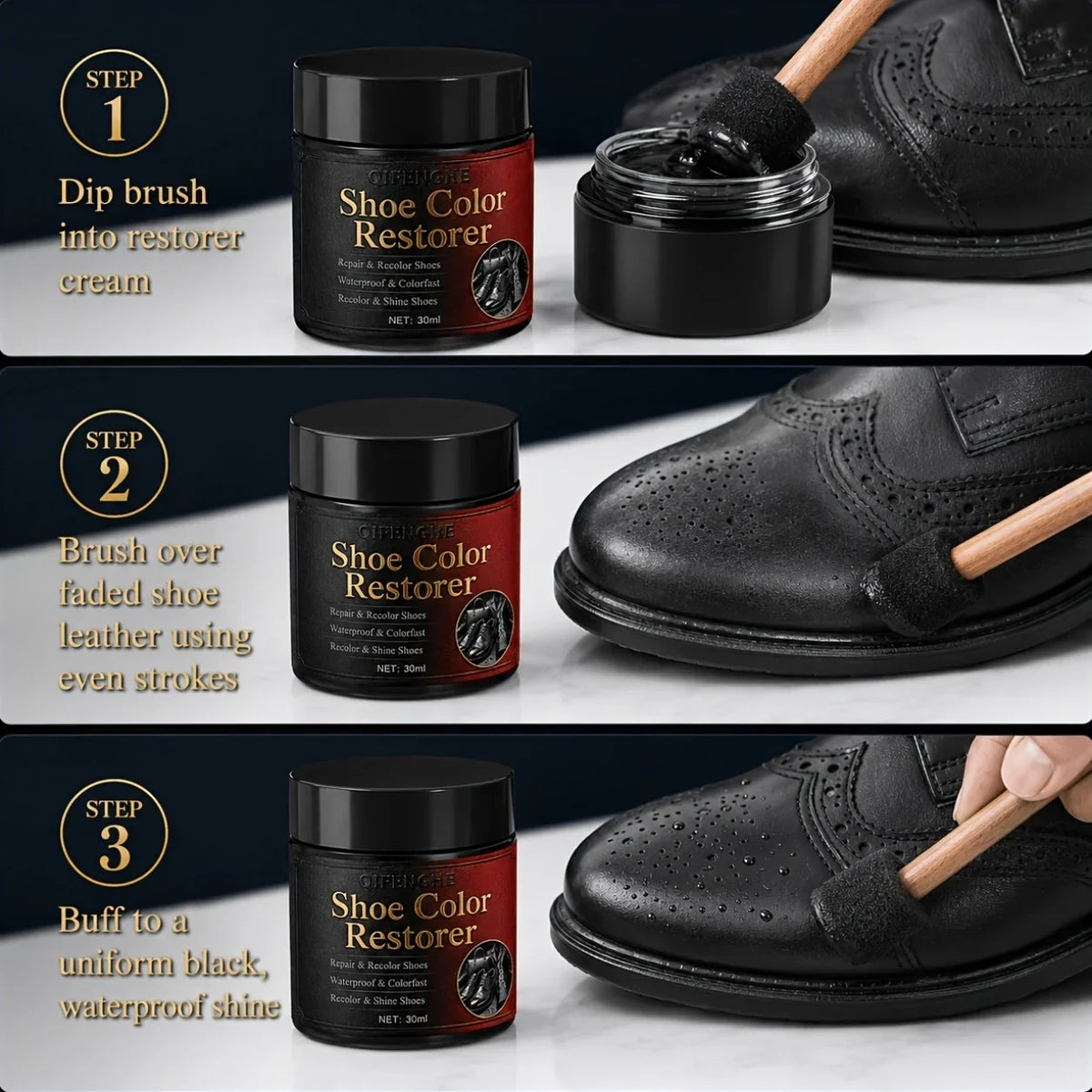 Shoe Leather Scratch Remover & Color Restorer Balm