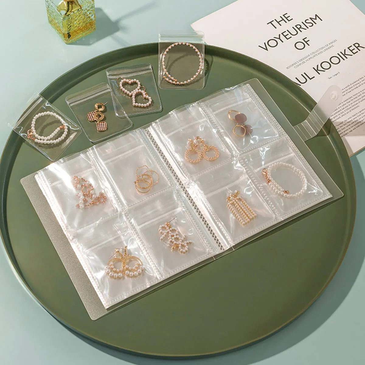 Jewelry Storage Album Transparent PVC Book Earring Necklace Bracelet