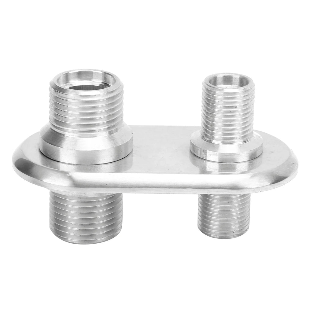 Car 2-Port A/C Bulkhead Connector | 6061-T6 Aluminum Firewall