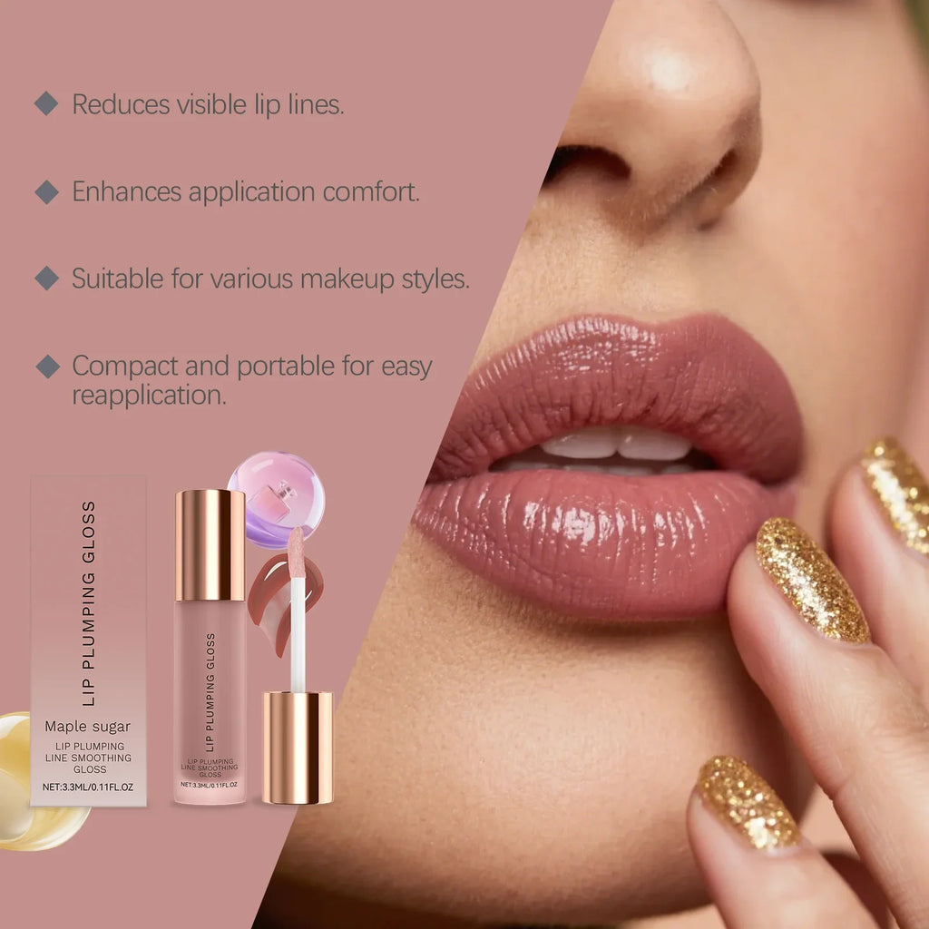 Plumping Lip Gloss – Crystal Oil, High-Shine & Hydrating