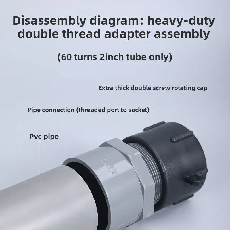 PVC Ball Valve Conversion Joint – IBC Ton Drum Hose Fitting