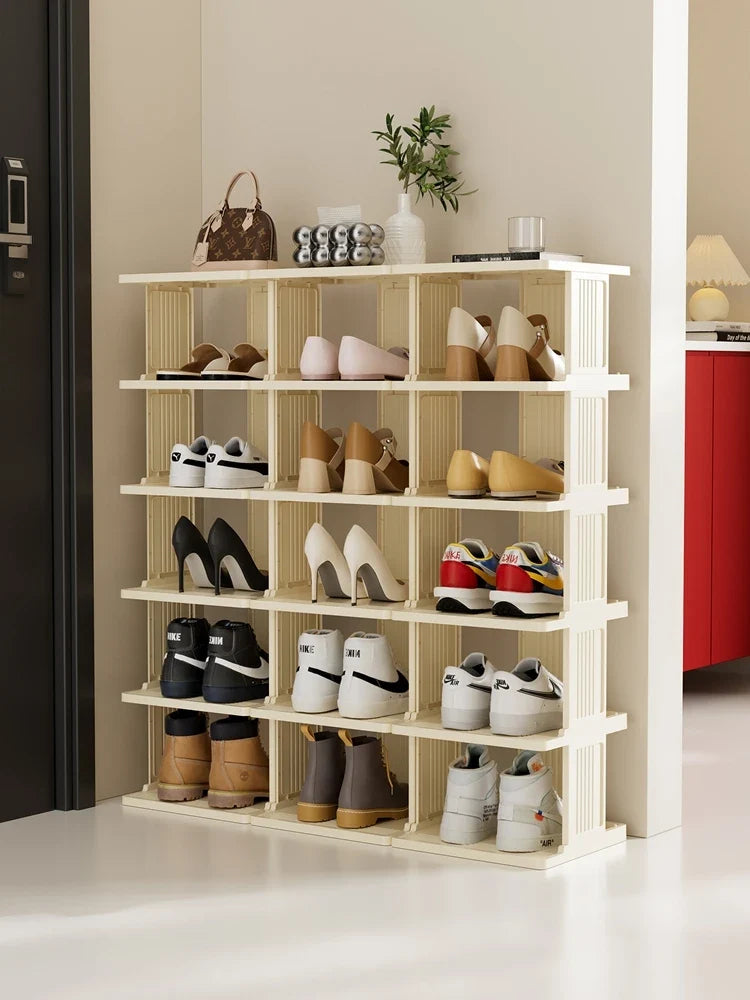 Vertical Shoe Rack Stackable Rac DIY Free-standing Organizer Small