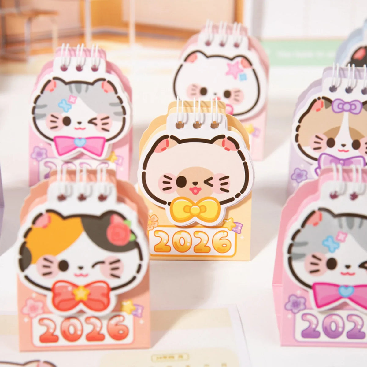 2026 Mini Cat Desktop Calendar – Compact Kitty Daily Planner