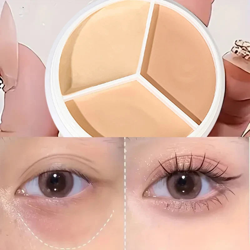3-Color Concealer Palette – Waterproof Matte Full Coverage