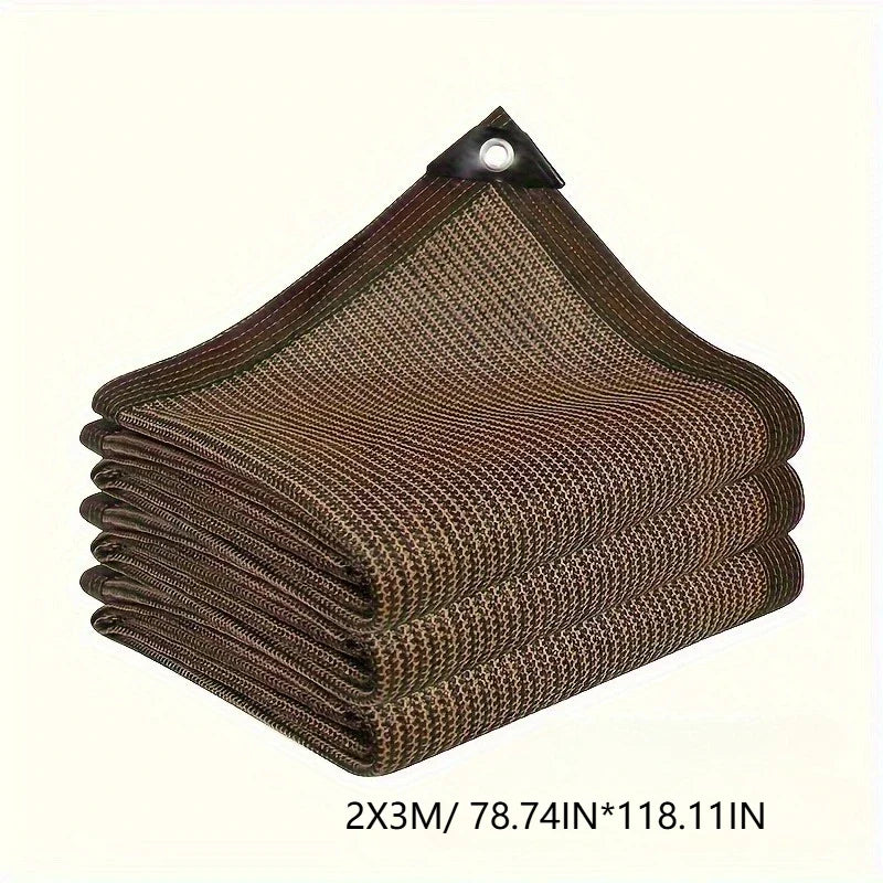 UV-Resistant Outdoor Shade Net Brown – 2m×3m / 3m×4m Canopy