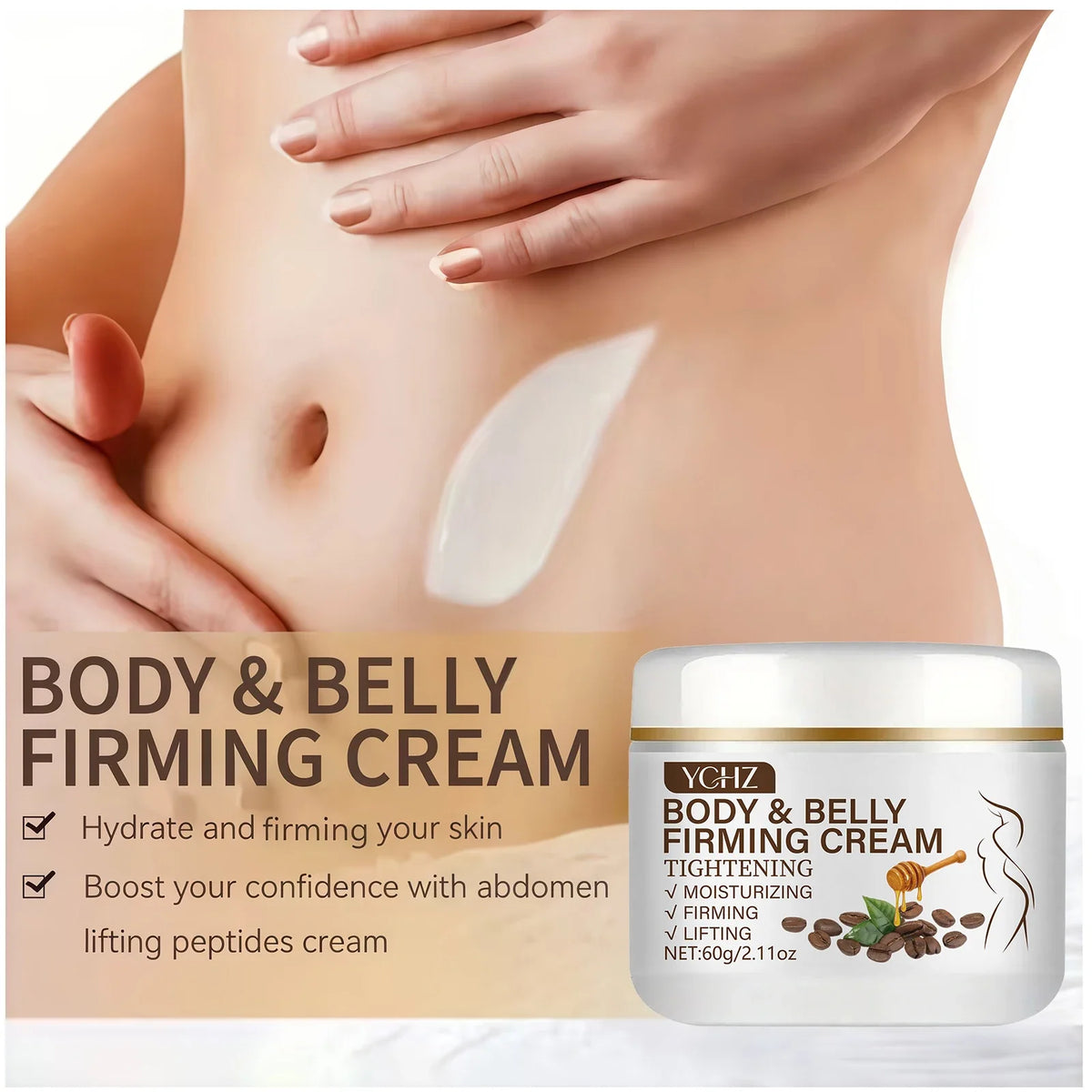 YCHZ Caffeine Body Cream – Moisturizing & Lifting | 60g