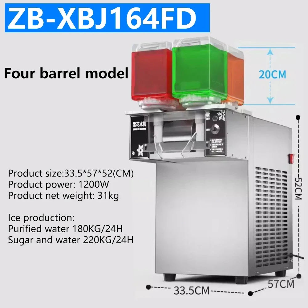 Commercial Snowflake Ice Shaver Machine 180KG/24h | Bingsu Maker