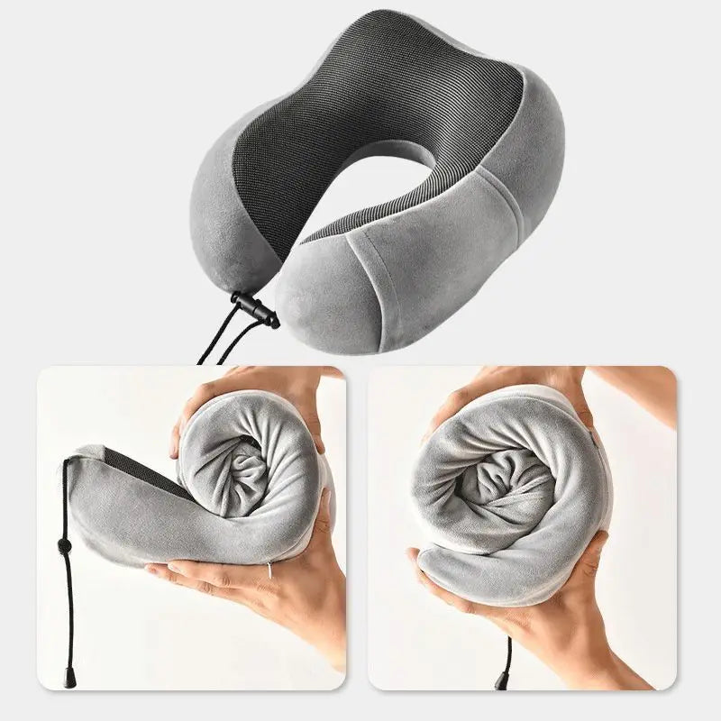 U Shaped Memory Foam Travel Neck Pillow Ergonomic Soft Cervical