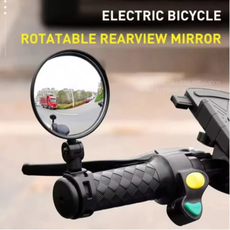 360° Adjustable Bike Handlebar Rearview Mirror | Wide Angle