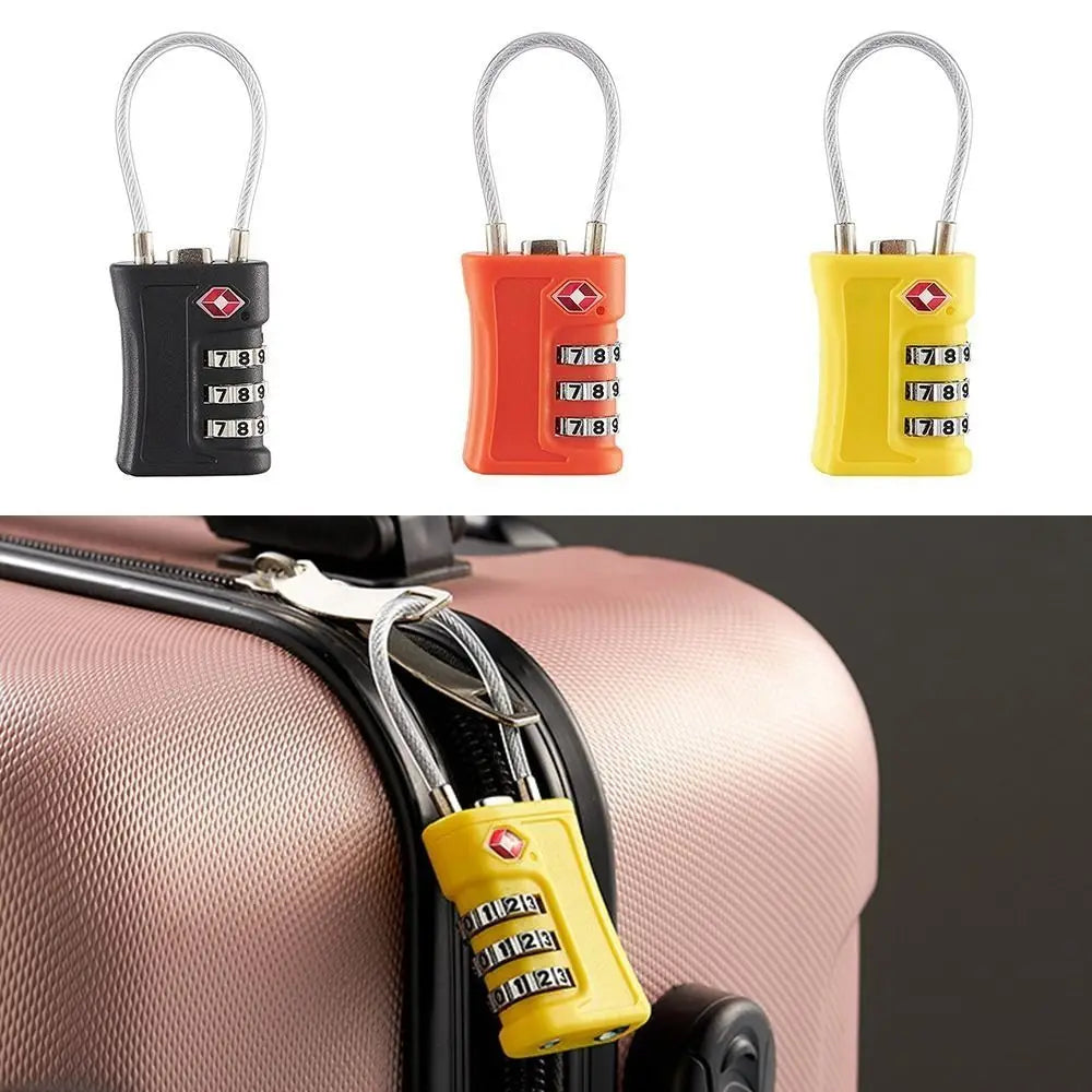 TSA Approved Combination Padlock – Contrast Color Travel Lock