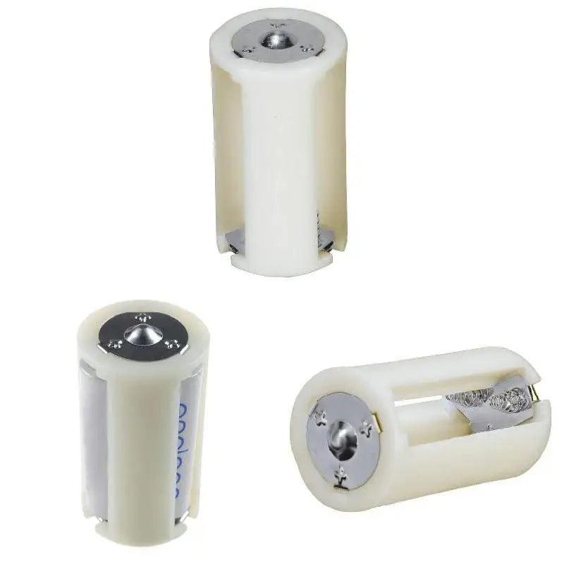 4-Pack AA to D Battery Converter Adapter Cases – Translucent