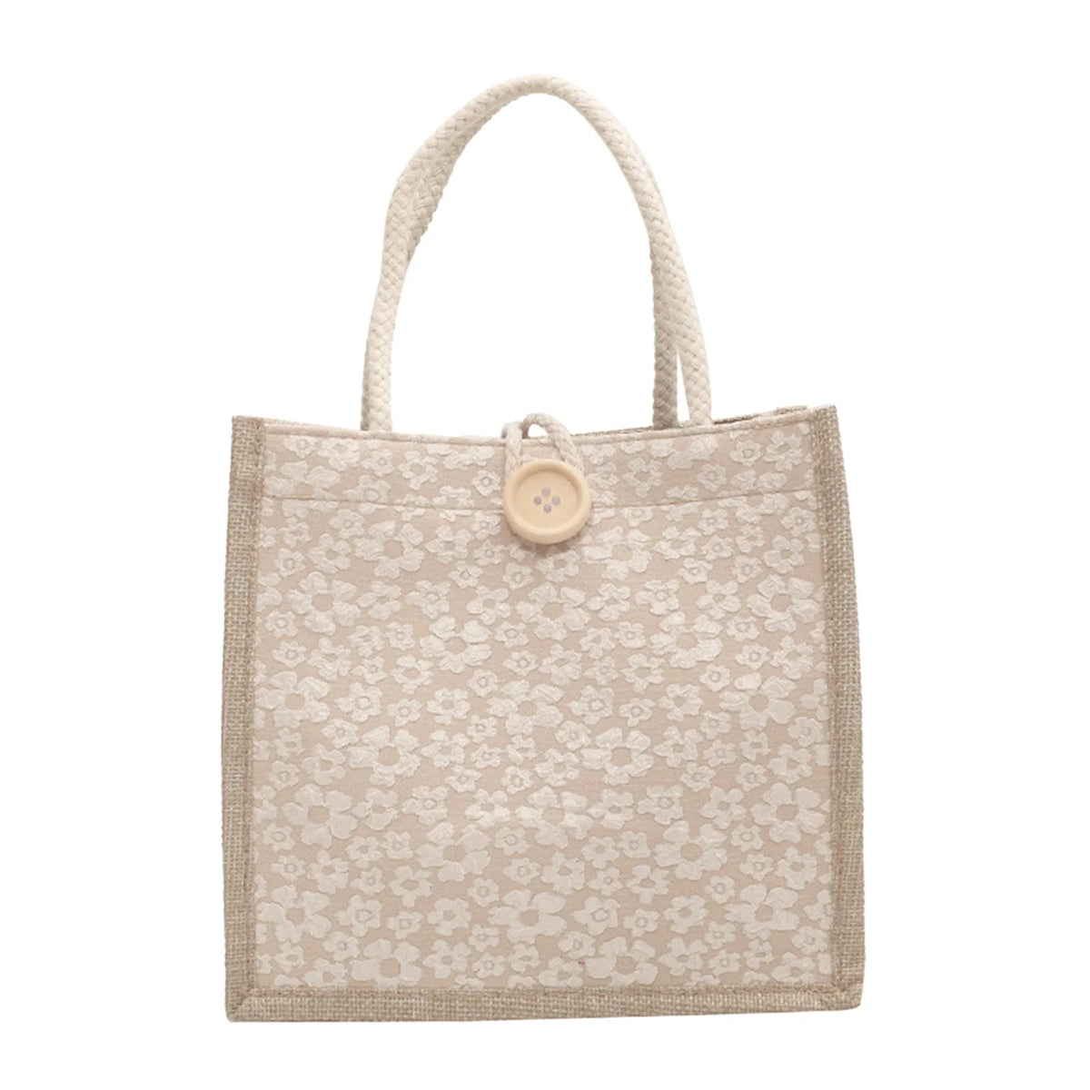 Large Burlap Jute Tote Bag | Eco Reusable Bridesmaid Gift