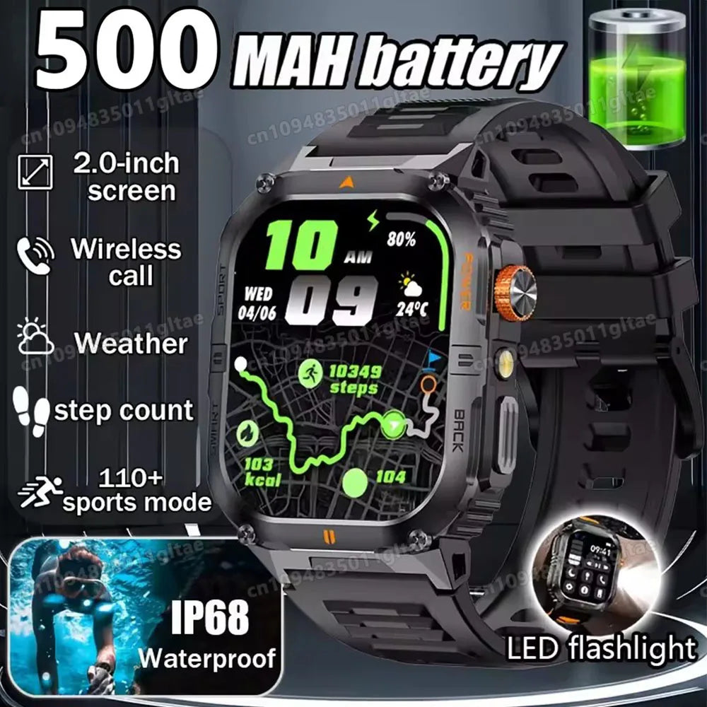 2026 Smartwatch Men Women Militray Outdoor GPS Track Sport Watches