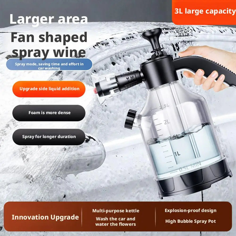 Car Wash Foam Sprayer Bottle Hand-held Watering Can Air Pressure