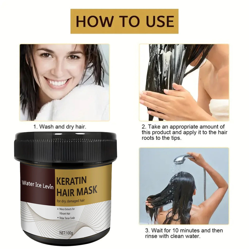Keratin Hair Mask – Smoothing, Nourishing & Frizz Control 100g
