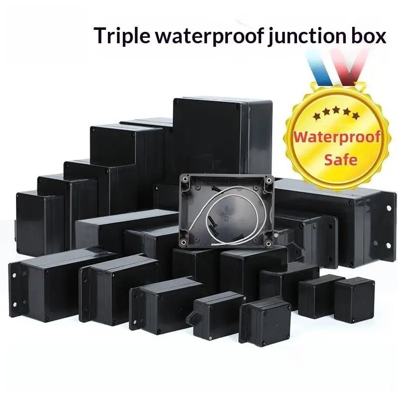 1 Plastic Electronic Project Instrument Case IP65 Waterproof Black