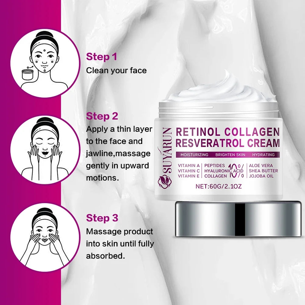 SUYARUN Retinol Resveratrol Anti-Aging Night Face Cream