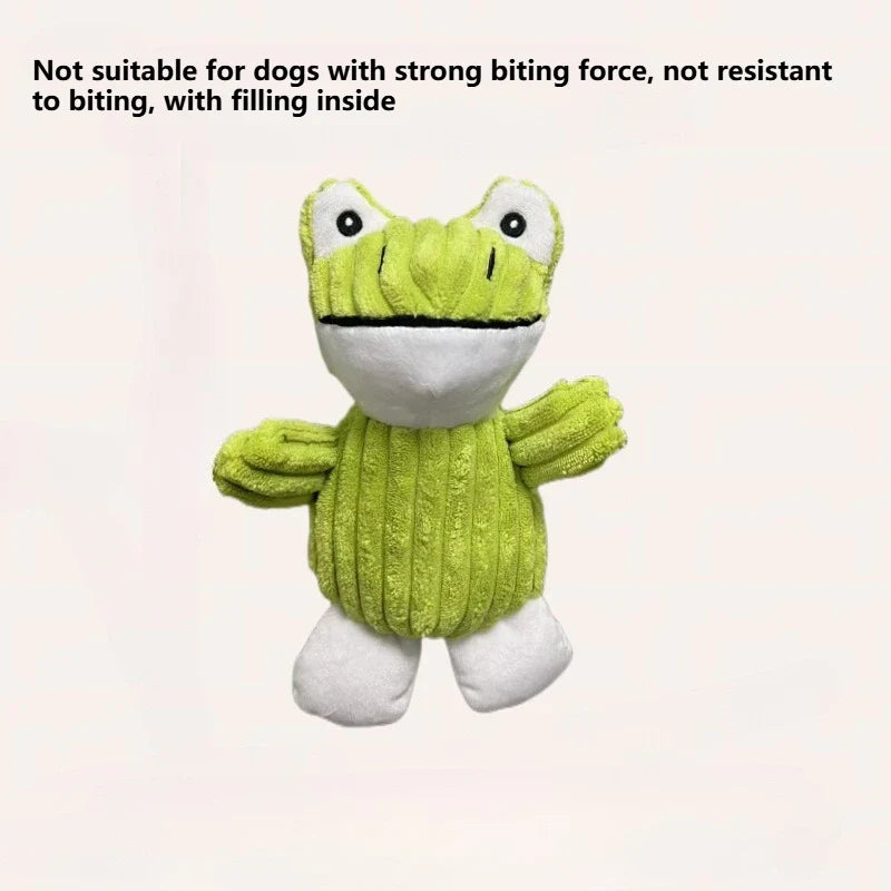 Frog Plush Dog Squeaky Toy – Chew Toy for Puppies & Small Dogs