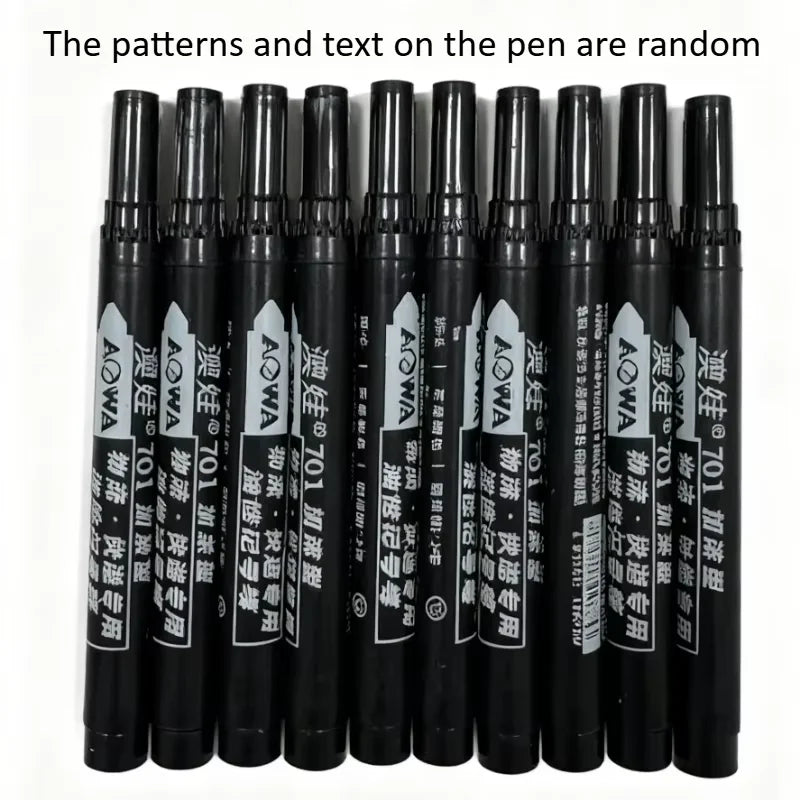 5 Waterproof Permanent Markers Large Capacity Black Ink Oil-based
