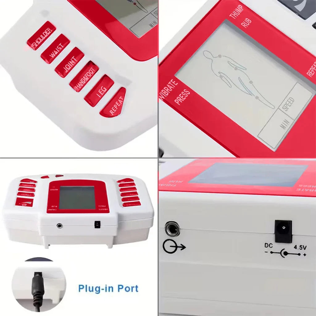 Portable Dual Output Muscle Stimulator with 4 Electrode Pads