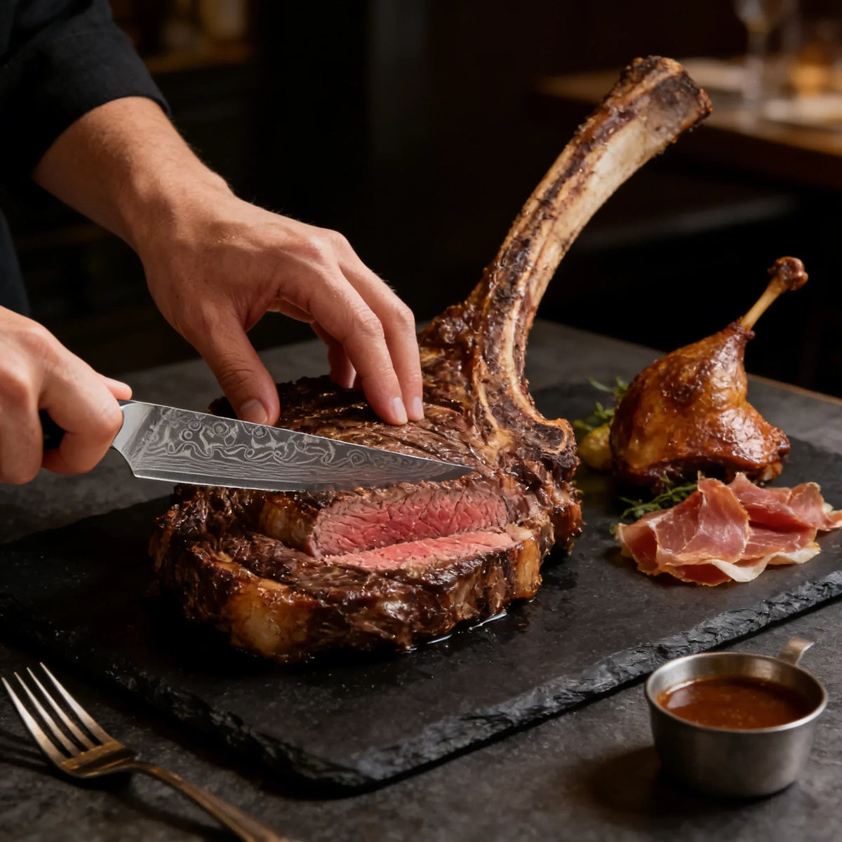 67-Layer Damascus Steel Steak Knife Set – 1 to 4 Pieces