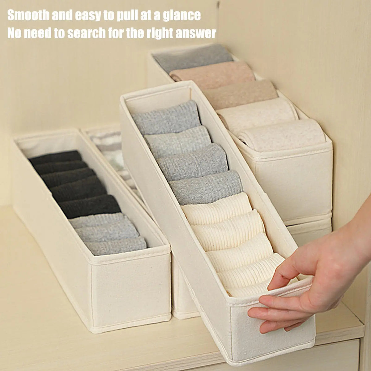 Long Storage Container Bin Space-saving Foldable Fabric Bins Durable