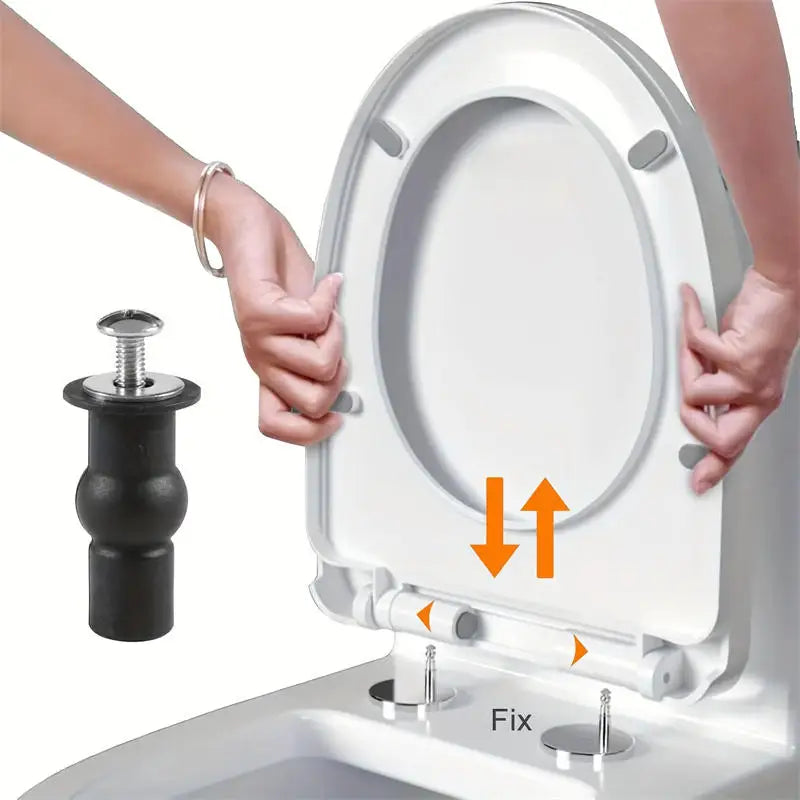 2 M6 Toilet Seat Fixing Bolts Rubber Expansion Screws Nuts Bathroom