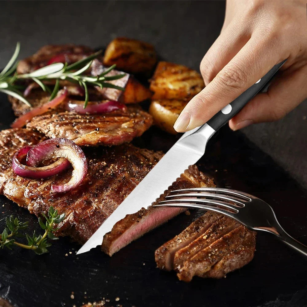 Stainless Steel Steak Knife Set – 1, 3 or 6 Piece Kitchen Knives